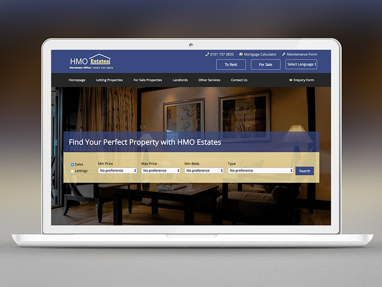 HMO Estates Pay Monthly Website Design