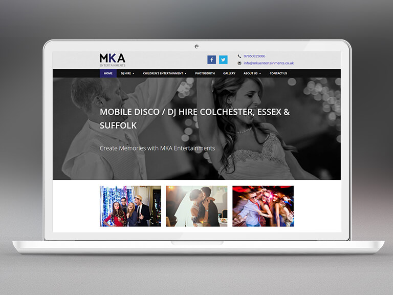 MKA Entertainments Pay Monthly Website Design
